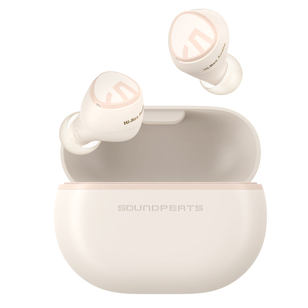 SoundPEATS Mini HS Wireless Earbuds with AI Noise Cancelling - Beige