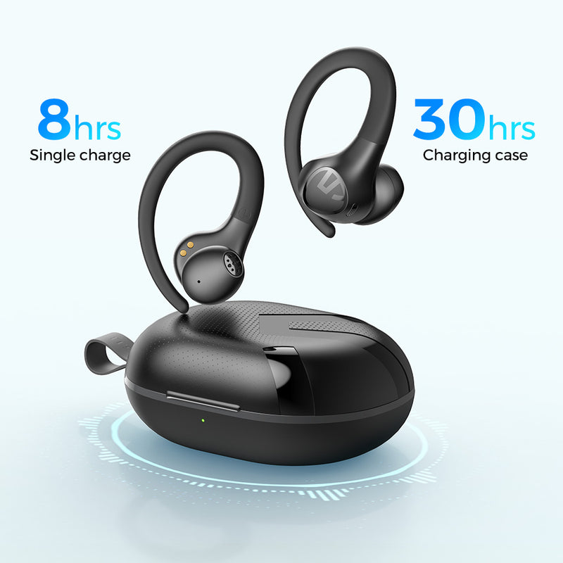Find your stereo sound from SOUNDPEATS. SOUNDPEATS Wings2 wireless sports headphones, over-ear headphones with ear hooks that are specially designed for sports, Bluetooth5.3 Tech, 13mm large divers for balanced sound. Long playtime, touch control, and 70ms low latency, suitable for running, hiking, and bicycling. 