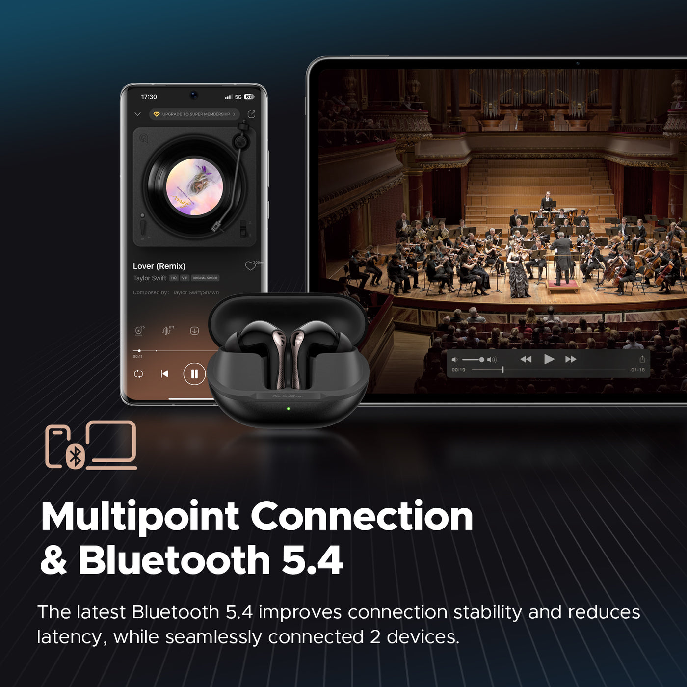 Air5 Pro – True Wireless Hi-Res Earbuds with Adaptive ANC – SOUNDPEATS
