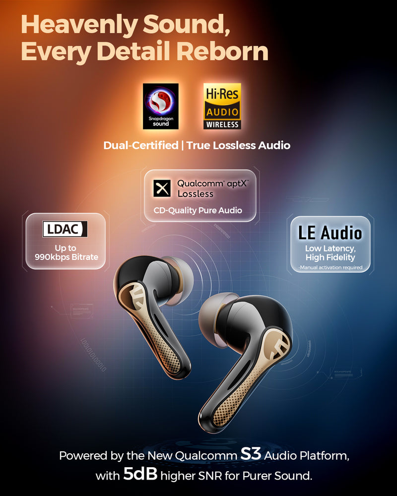 Air5 Pro+ TWS Earbuds — xMEMS + 10mm Drivers, Hi-Res Audio, LDAC & aptX Lossless