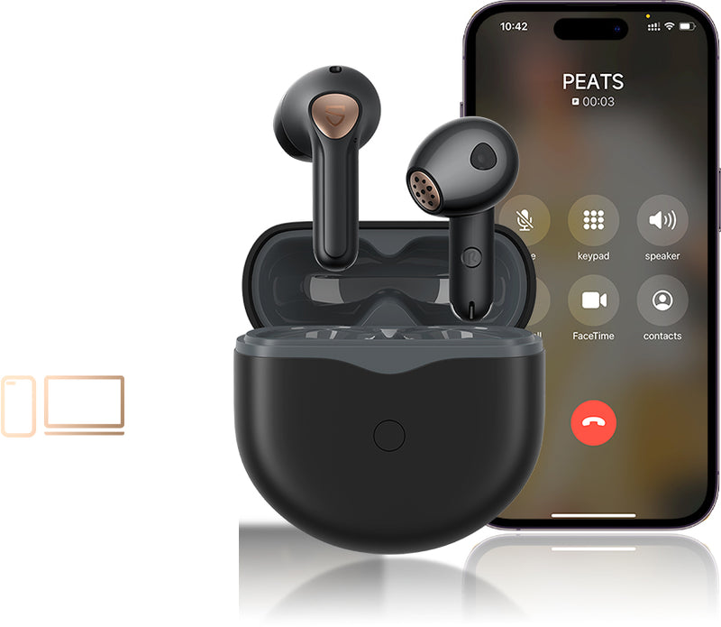  SoundPEATS Air4 Wireless Earbuds with Snapdragon Sound AptX  Adaptive Lossless, QCC3071 Bluetooth 5.3 Earbuds with Boost Bass,  Multipoint Connection, 6-Mic CVC, Low Latency, 26Hrs, IPX4 Rated :  Electronics