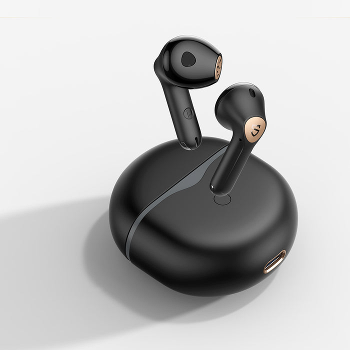The Gearbrain - SoundPEATS Air4 Pro Adaptive Hybrid Active Noise Cancelling  Earbuds - Black