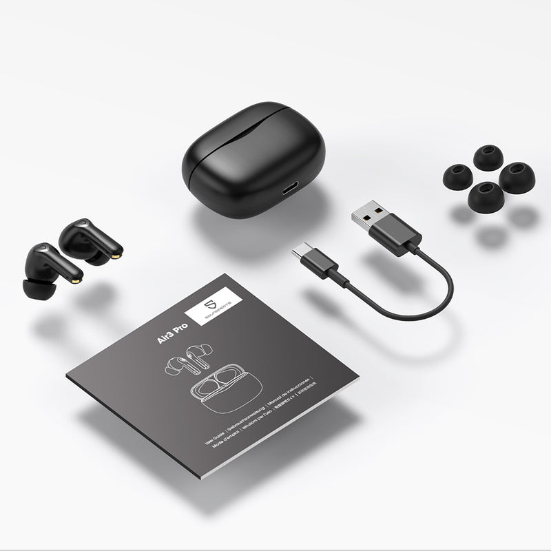 SoundPEATS Air 3 True Wireless Earbuds (Black) –