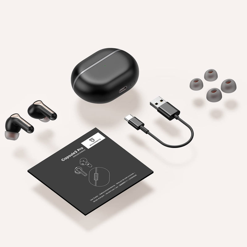 SoundPEATS Capsule3 Pro 43dB Hybrid Active Noise Cancelling Earbuds, Hi-Res  Bluetooth 5.3 Earphones with LDAC, 6 Mics for Calls, 52 Hrs, IPX4 Rated,  Powerful Sound, App Customize EQ : Electronics 