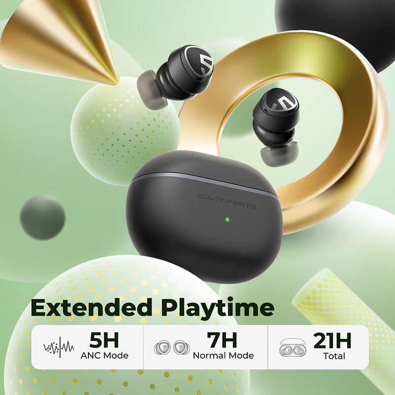  SoundPEATS Air3 Wireless Earbuds Mini Bluetooth V5.2 Earphones  with Qualcomm QCC3040 and aptX-Adaptive, 4-Mic and CVC 8.0 Noise  Cancellation, TrueWireless Mirroring Tech, in-Ear Detection, Game Mode :  Electronics