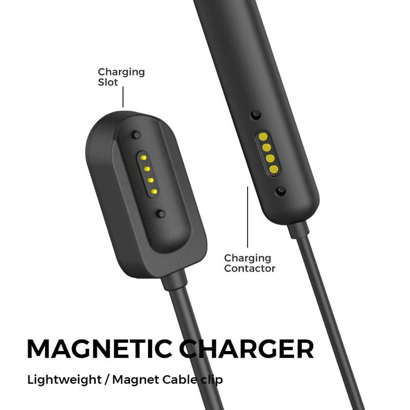 A close look of magnetic charging design of Q35HD. Easily attach and charge.